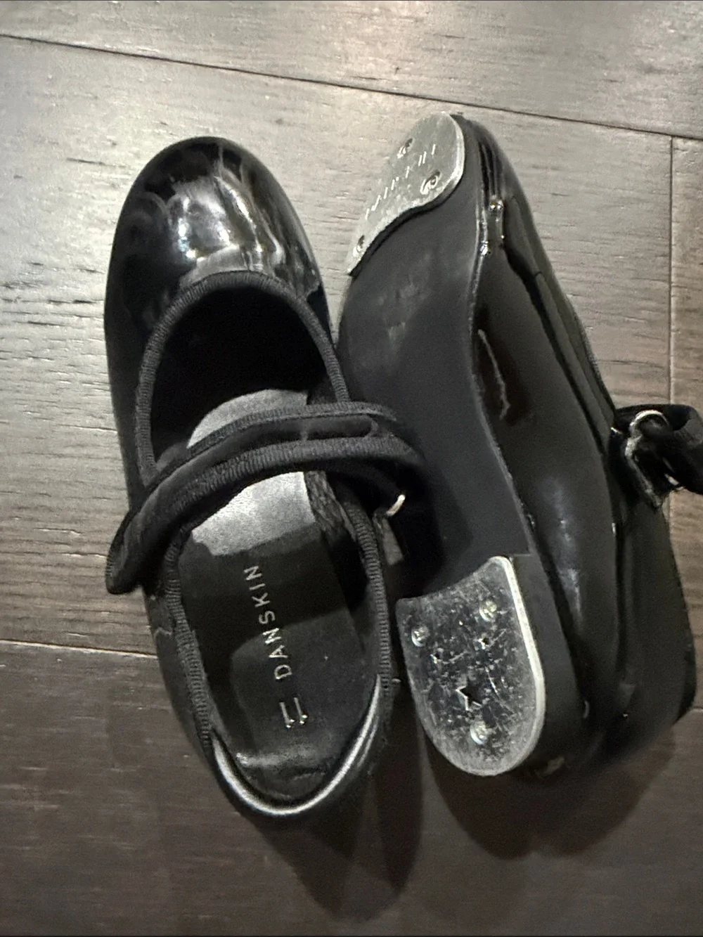 Dansko Kids Black Patent Mary Jane Strap Tap Shoes